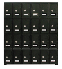 Image for United Visual Products 24 Door Cell Phone Lockers with Black Door and Master Key Option, 16 x 22 x 26 Inches from School Specialty