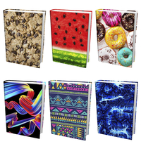 Image for Book Sox Ultra Stretchable Fabric Book Cover, Jumbo, Assorted Prints, Pack of 48 from School Specialty