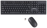 Verbatim Wireless Keyboard and Mouse, Black 2136060