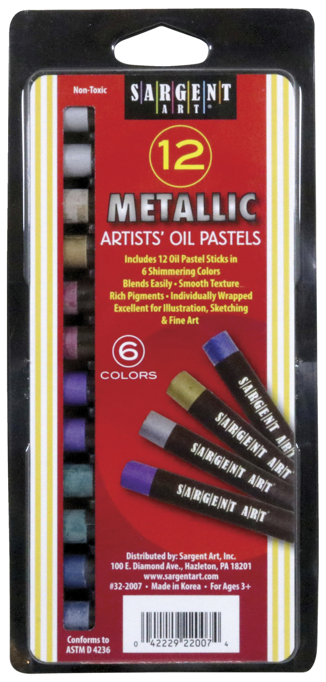Gallery Metallic Oil Pastels 12/Pkg - Sargent Art