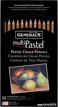 Generals Multi-Pastel Chalk Pencils, Assorted Color, Set of 12 Item Number 230736