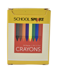 School Smart Crayons, Standard Size, Assorted Colors, Set of 24 Item Number 245950
