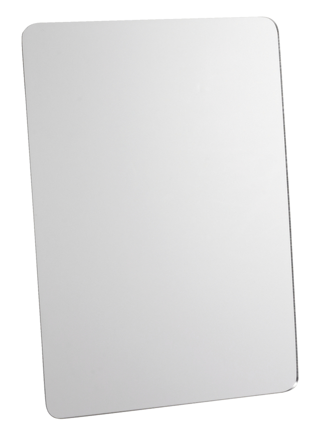 School Smart Rounded Corner Personal Mirror with Magnetic Back, 5 L x 7 W in