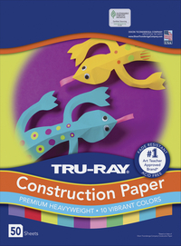 Tru-Ray Sulphite Construction Paper, 9 x 12 Inches, Assorted Bright Color, 50 Sheets Item Number 247968