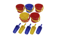 Childcraft Sand Pails and Scoops, Assorted Colors, Set of 10, Item Number 265758