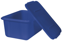 School Smart Storage Tote with Snaptite Lid, 11-3/4 x 15-1/2 x 7-1/2 Inches, Blue 276865