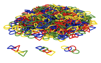 Childcraft Shape Links for Toddlers, 3 Shapes, Assorted Colors, Set of 500 Item Number 282943