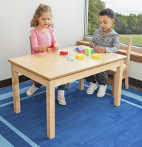 Childcraft Wood Table, Laminate Top, Rectangle, 36 x 24 x 20 Inches, Item Number 297512