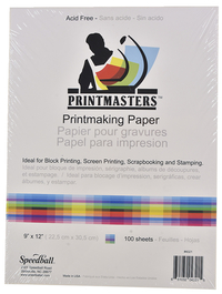Speedball Block Printing Paper, 9 x 12 Inches, 70 lb, 100 Sheets Item Number 381080
