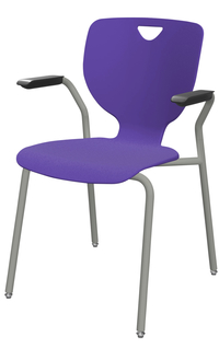 Classroom Select Inspo Round Tube Four Leg Chair With Arms, Item Number 4000350