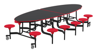 Image for Classroom Select Mobile Table, 12 Stools, Elliptical, 10 Feet from School Specialty