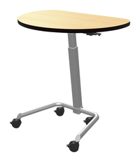 Classroom Select NeoClass Teacher Conference Table, Height Adjustable, Semi-Round Shape 36 x 28 x 42 Inches Item Number 4001716