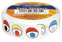 Creativity Street Flat Wiggle Eye Sticker, 10 mm, Multi-Color, Pack of 1000, Item Number 401644