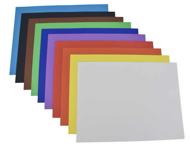 Sax 100 Sulphite Heavy Weight Art Paper, 130 gsm, 12 x 18 Inches, Assorted Color, Pack of 50