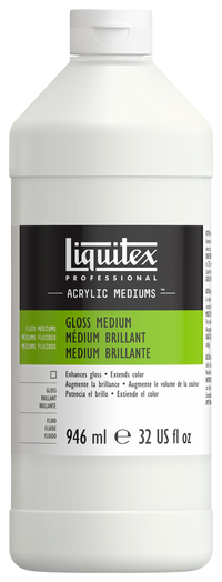 Liquitex Non-Toxic Non-Removable Multi-Purpose Acrylic Medium, 1 qt Squeeze Bottle, Gloss Item Number 403819
