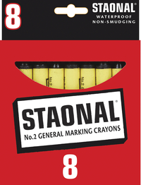 Crayola Staonal Waterproof Permanent Marking Crayons, Black, Pack of 8 404160