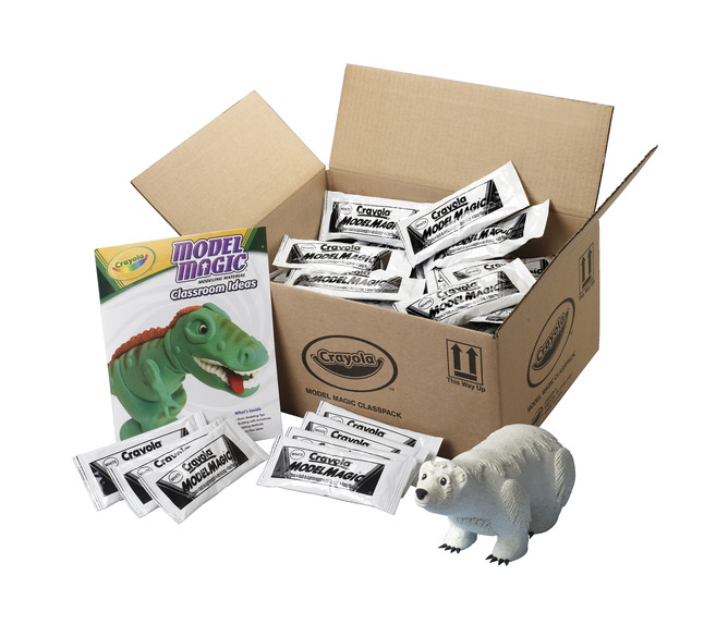 Crayola Model Magic White, Modeling Clay Alternative, Bulk School Supplies Classpack,75 Single Packs, 1 oz