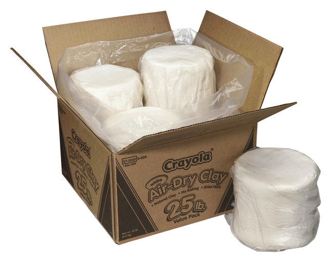 Crayola - Air-Dry Clay, White - 25 lbs