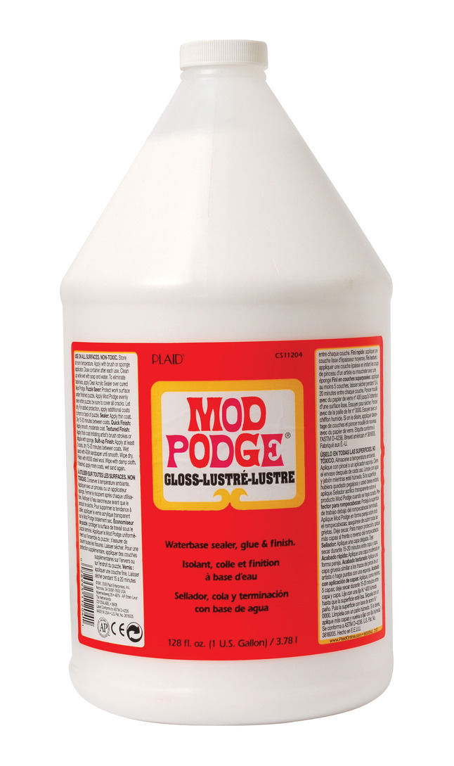 Mod Podge Fast Dry Non-Flammable Tissue Glue and Glaze, 1 gal Jar
