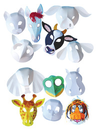 Roylco Wild Animal Mask, Set of 30 Item Number 410523