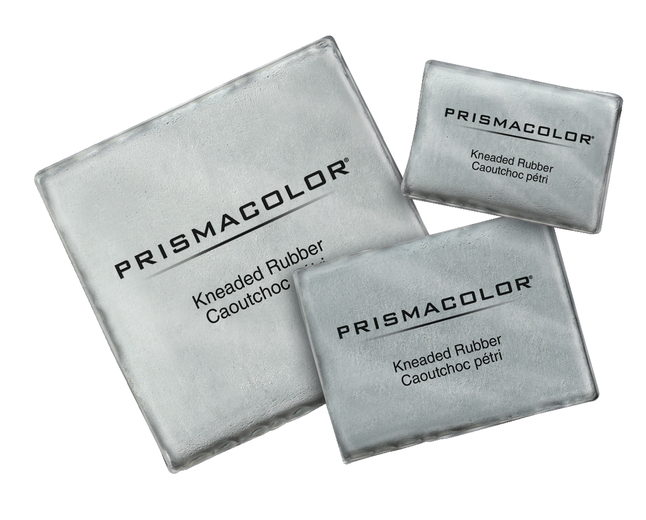 Prismacolor Kneaded Eraser, 2 x 2 Inches, Gray, Pack of 12