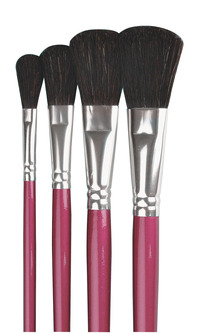 Sax True Flow Chubby Oval Wash Easel Paint Brushes, Assorted Sizes, Set of 4, Item Number 444605