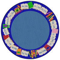 Childcraft Alphabet Book Border Carpet, Round Item Number 4000076