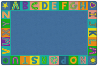 Childcraft Alphabet Blocks Border Carpet, Rectangle, Item Number 4000073