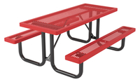 Image for Superior Site Amenities Portable Rectangular Table, 2 Attached Seats, Rounded Corners from School Specialty