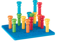 Lauri Tall Stacker Pegs and Pegboard Set, 26 Pieces 516233