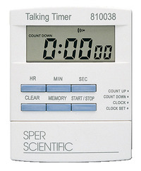 Image for Sper Scientific Ltd Talking Countdown Timer, 24 Hour, 1 Second, 3/4 Inch, Large LCD from School Specialty