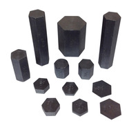 Frey Scientific Hexagonal Metric Masses, 5 to 500 Grams, Steel, Black, Set of 12, Item Number 593866