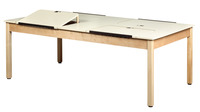Diversified Woodcrafts 4 Station Drafting Table, 84 x 48 x 30 Inches, Almond Colored Plastic Laminate Top, Item Number 599189