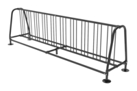 Ultra Site Double-Sided Starter Portable Institutional Bicycle Rack, 8 ft L, 16 Bikes, Steel, Galvanized, Item Number 631734