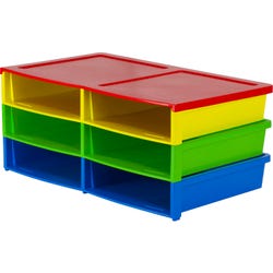 Image for Storex 6 Slot Quick Stack Literature Organizer, Classroom Colors from School Specialty