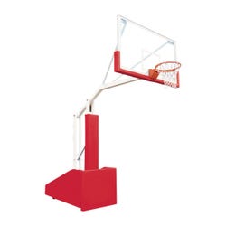 Bison T-Rex Side Court Portable Basketball System, 72 x 42 Inch Glass Backboard 4001416