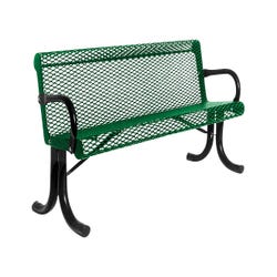 Image for UltraSite Capri Bench, 48 x 24-3/16 x 34-1/8 Inches, Green, Black Frame from School Specialty
