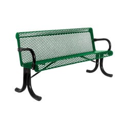 Image for UltraSite Capri Bench, 48 x 24-3/16 x 34-1/8 Inches, Green, Black Frame from School Specialty