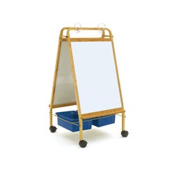 Image for Childcraft Bamboo Early Learning Station with Blue Tubs, 30 x 26 x 51 Inches from School Specialty