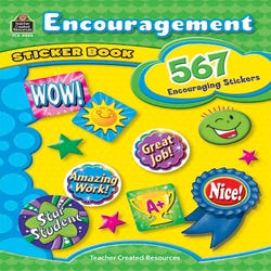 Teacher Created Resources Encouragement Sticker Book, , Grades Pre-K to Grade 8, Set of 567, Item Number 1439774