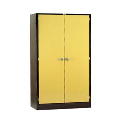Debcor Damp-Proof Storage Cabinet, 36 x 18 x 84 Inches, Yellow/Black, 4 Shelf 405172