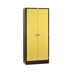 Debcor Damp-Proof Storage Cabinet, 36 x 18 x 84 Inches, Yellow/Black, 4 Shelf 405172