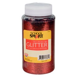 School Smart Craft Glitter, 1 Pound Jar, Red 2004121