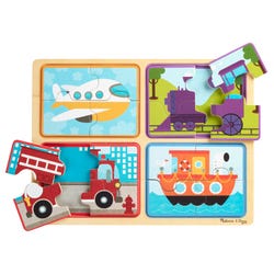Image for Melissa & Doug Natural Play Wooden Puzzle, Ready, Set, Go from School Specialty