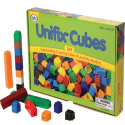 Image for Didax Interlocking Counting Unifix Cubes with Activity Booklet, 300 Pieces from School Specialty