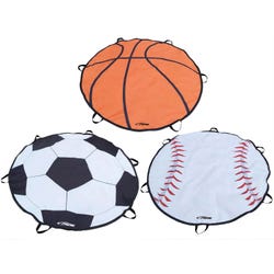 Image for Sportime Sport Parachutes with 6 Handles, 5 Feet, Assorted, Set of 3 from School Specialty
