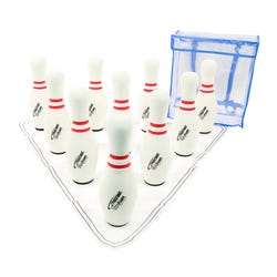 Image for Sportime Standard Bowling Pin Set With Ball, White, Set of 10 from School Specialty