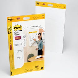Image for Post-it Self-Stick Easel Pad, 20 x 23 Inches, Unruled, White, 20 Sheets, Pack of 2 from School Specialty