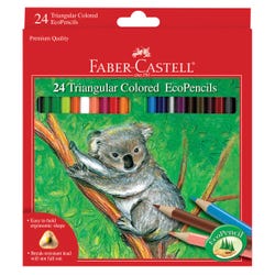 Faber-Castell Triangular Colored EcoPencils, Assorted Colors, Set of 24 Item Number 1438846