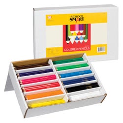 Image for School Smart Colored Pencils Classroom Pack, 12- Assorted Colors, Pack of 480 from School Specialty